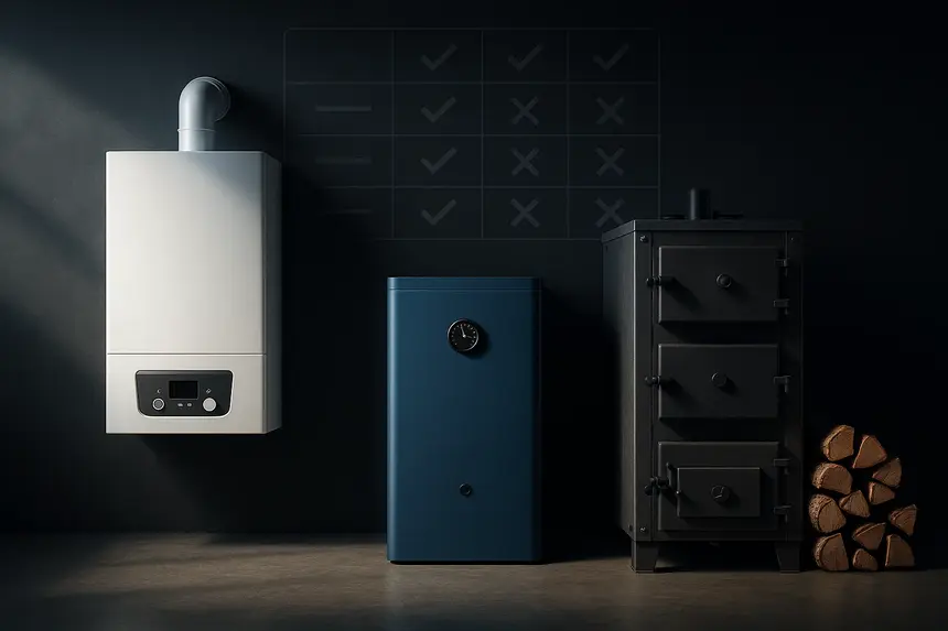 Який котел краще вибрати: газовий, електричний чи твердопаливний
